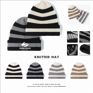 Knitted Cuffed Acrylic Slouchy Ski Beanie Winter Cap